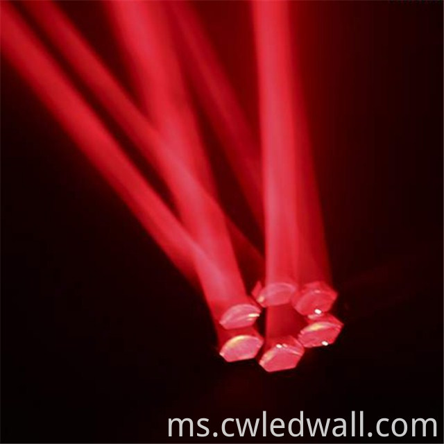 6×15W Mini Bee Eye Stage Lights red